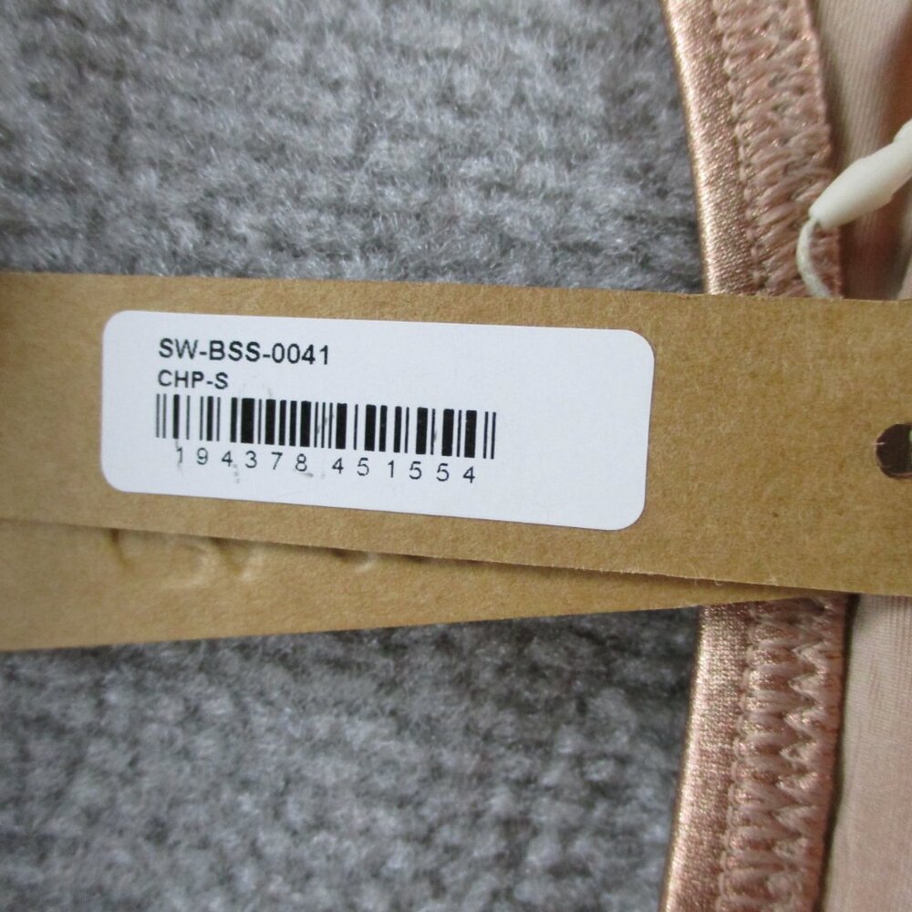 SKIMS Metallic Swim Cycle Suit Womens Small Champagne Rose Gold SW-BSS-0041 NWT - Picture 5 of 6